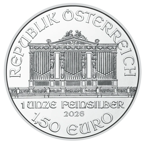 1 Unze Silber Wiener Philharmoniker 2026 Silbermünze Münze Österreich 1 Unze | Glänzend Vorsorgen