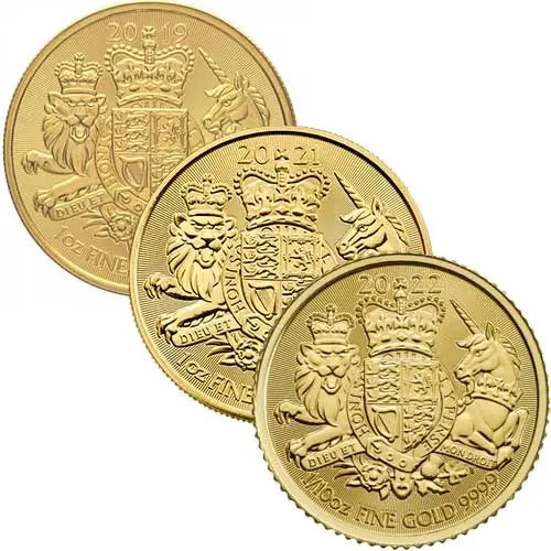 1 Unze Gold The Royal Arms diverse Jahrgänge