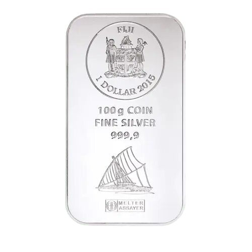 100g Silbermünzbarren Fiji Islands geprägt - Argor Heraeus