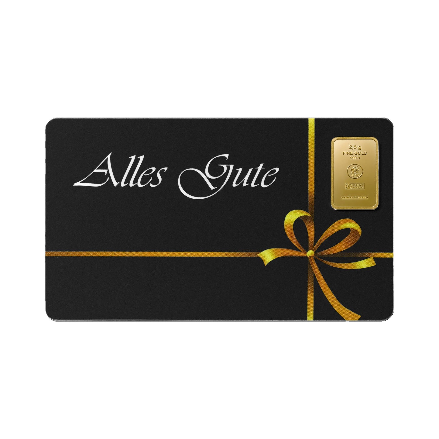 FineCard 2,5 Gramm Gold - „Alles Gute“