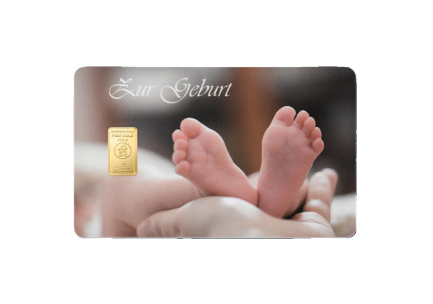 FineCard 1 Gramm Gold - „Zur Geburt“