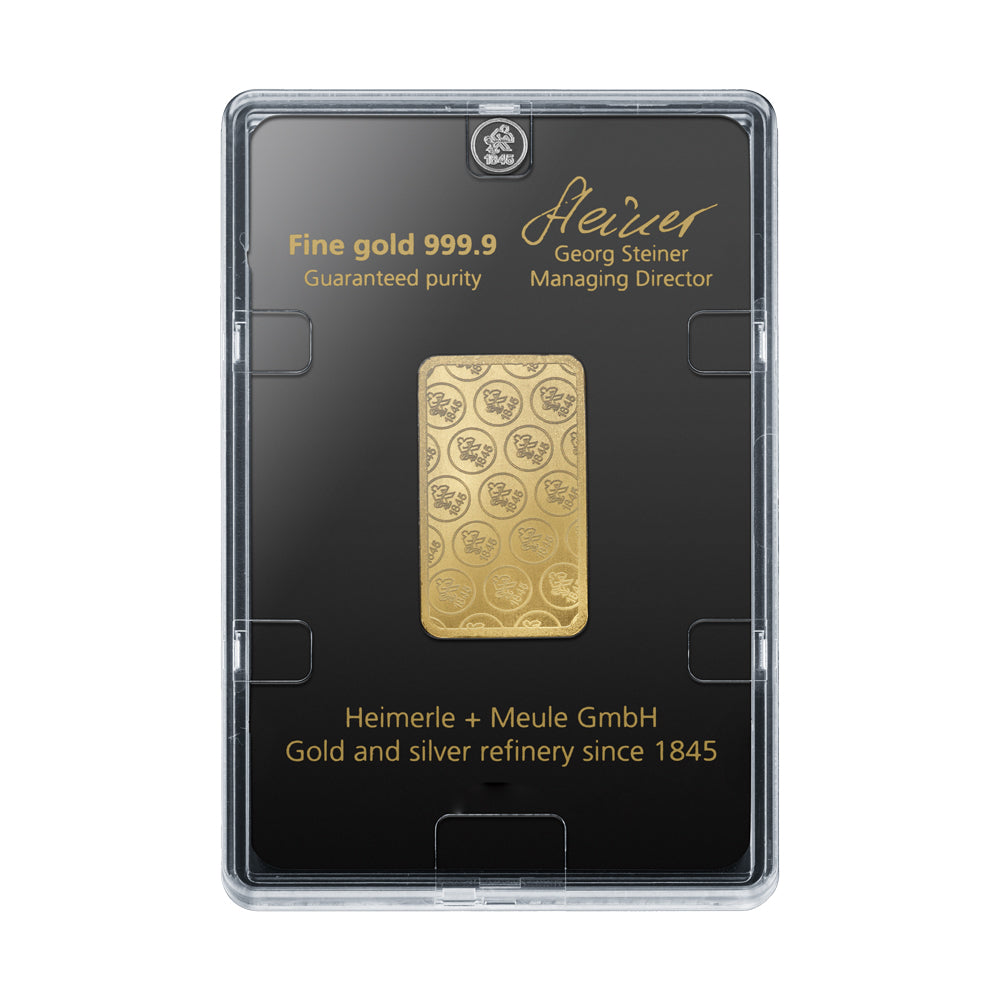 20g Gold Prägebarren Heimerle+Meule