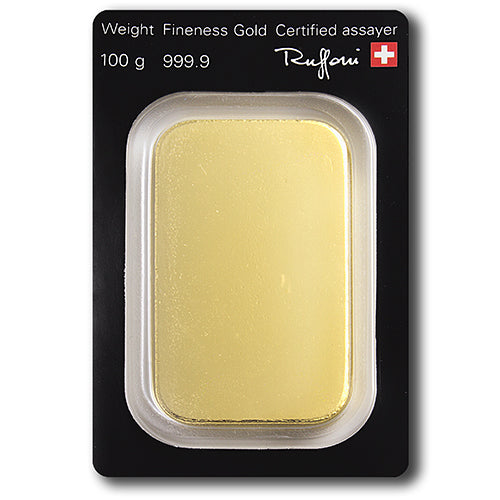 100g Gold Prägebarren Argor Heraeus