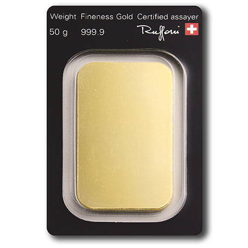 50g Gold Prägebarren Argor Heraeus