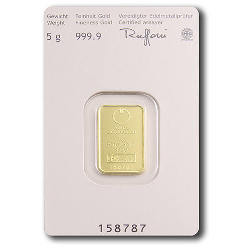 5g Gold Kinebarren Münze Österreich Goldbarren Münze Österreich 5 Gramm | Glänzend Vorsorgen