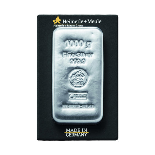 1 Kilo Silber Gussbarren Heimerle+Meule