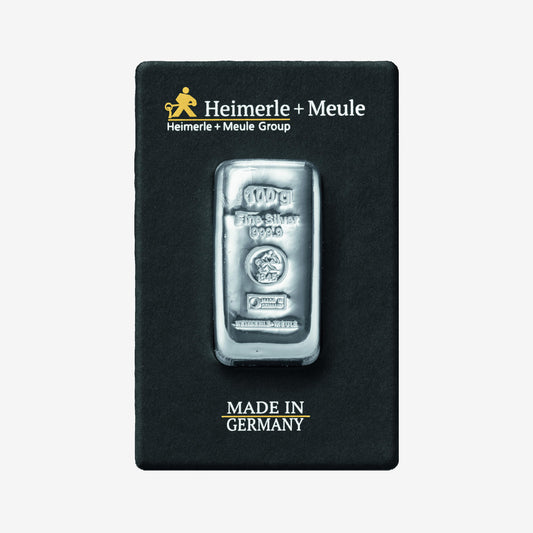 100g Silber Gussbarren Heimerle+Meule