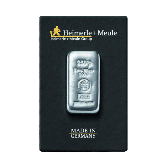 250g Silber Gussbarren Heimerle+Meule