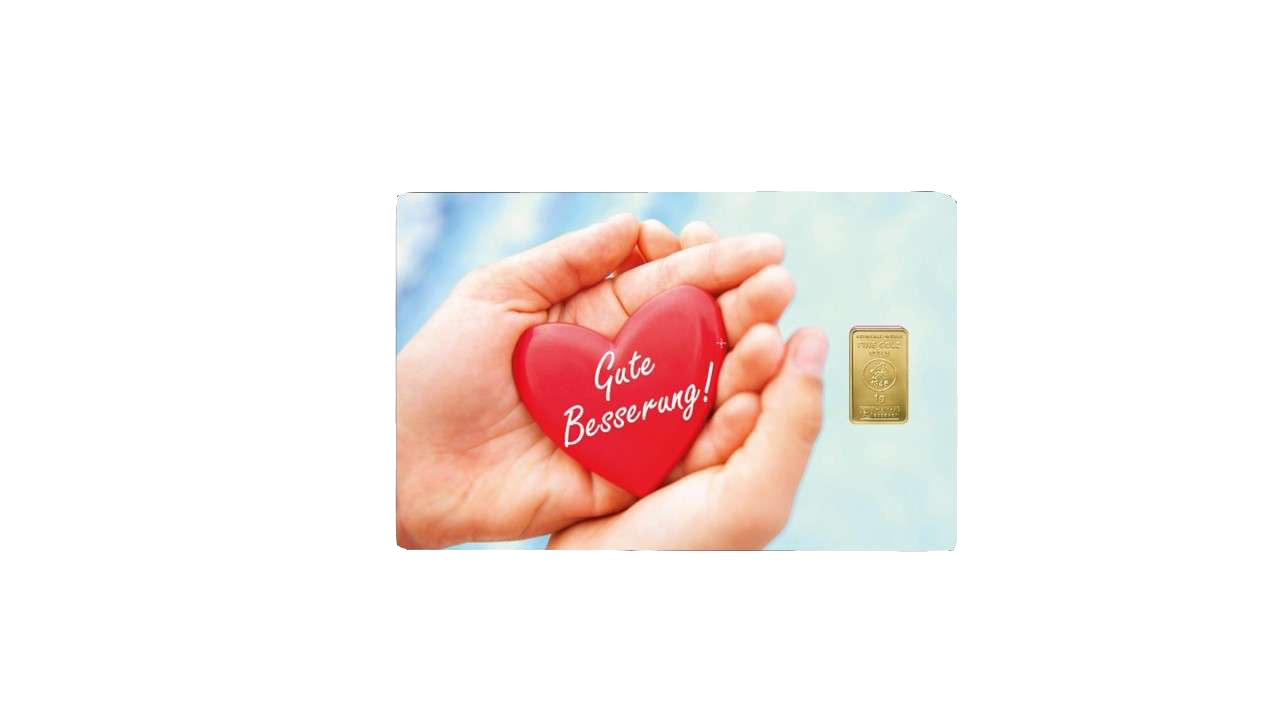 1 Gramm Gold FineCard „Gute Besserung“
