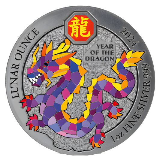 1 Unze Silber Jahr des Drachen 2024