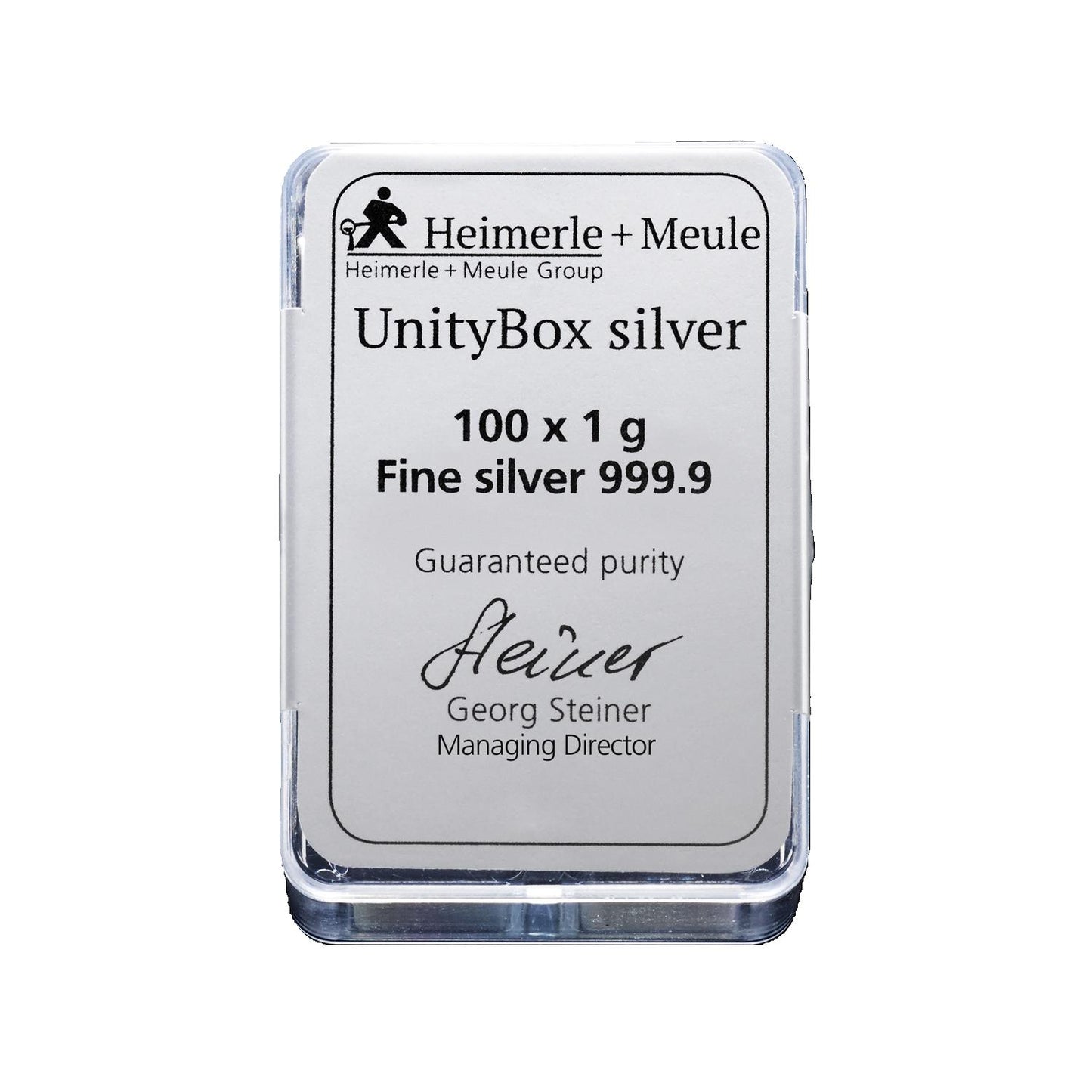 100x1g Silber UnityBox Heimerle+Meule