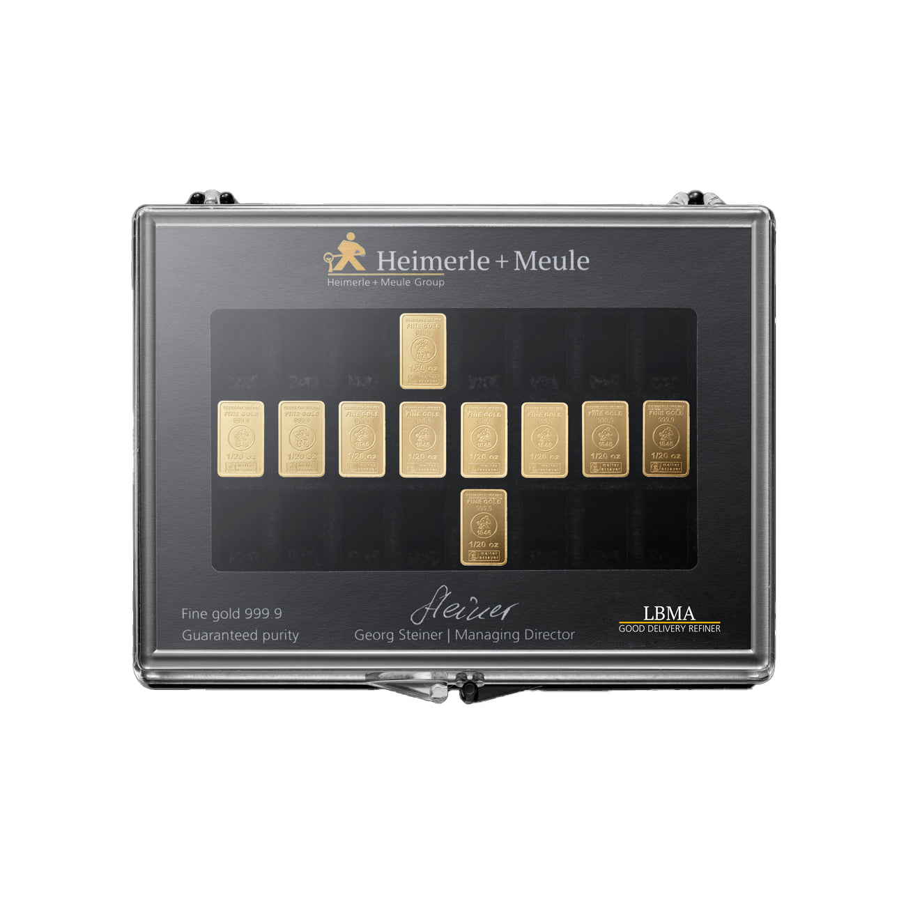 10x1/20 Unze Gold UnityBar Kollektion Heimerle+Meule