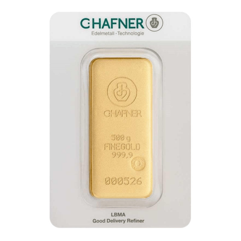 500g Gold Gussbarren C. Hafner