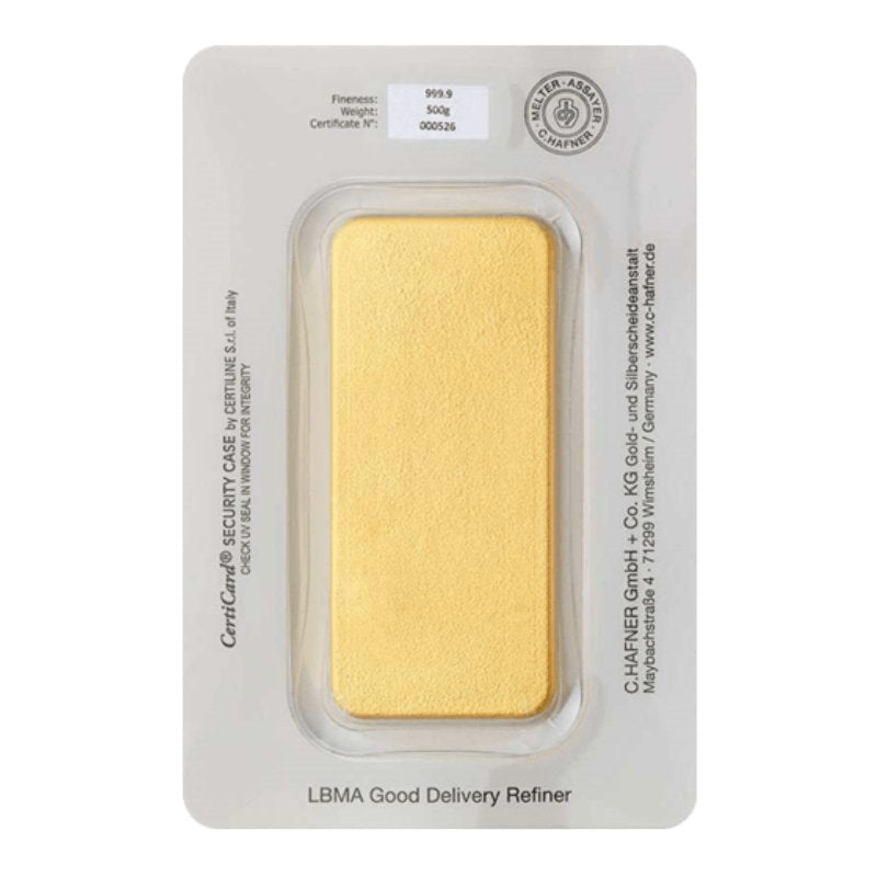 500g Gold Gussbarren C. Hafner