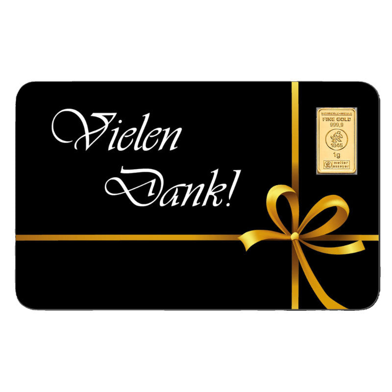 FineCard 1 Gramm Gold - „Vielen Dank“