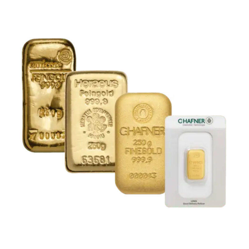 250g Goldbarren diverse Hersteller