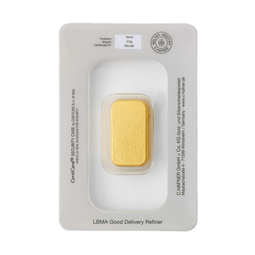 250g Gold Gussbarren C. Hafner