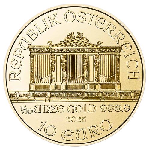 1/10 Unze Gold Wiener Philharmoniker 2025