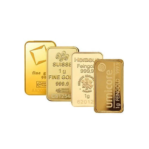 1g Goldbarren diverse Hersteller