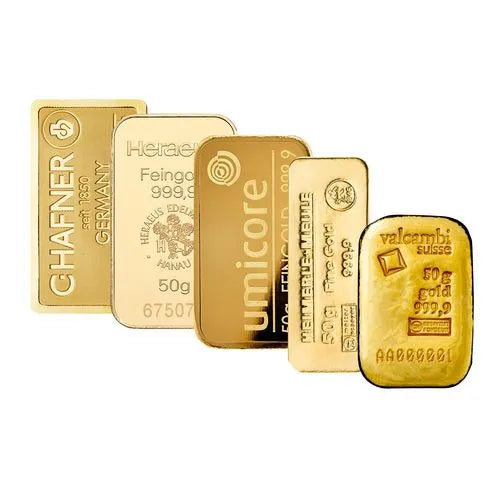 50g Goldbarren diverse Hersteller