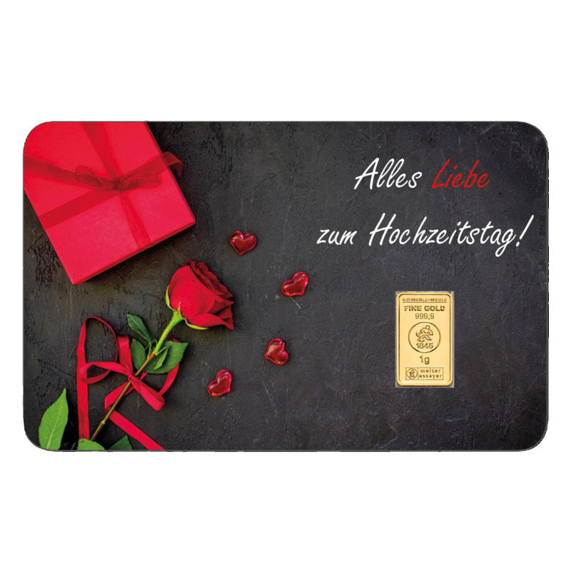 FineCard 1 Gramm Gold - „Alles Liebe zum Hochzeitstag !“