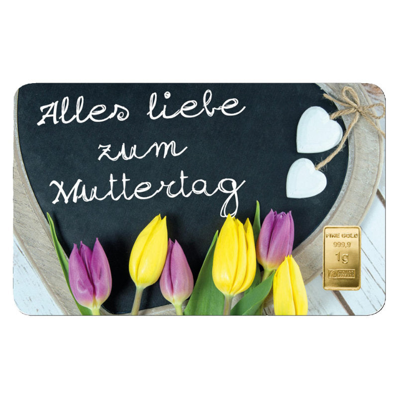 FineCard 1 Gramm Gold - „Alles liebe zum Muttertag“