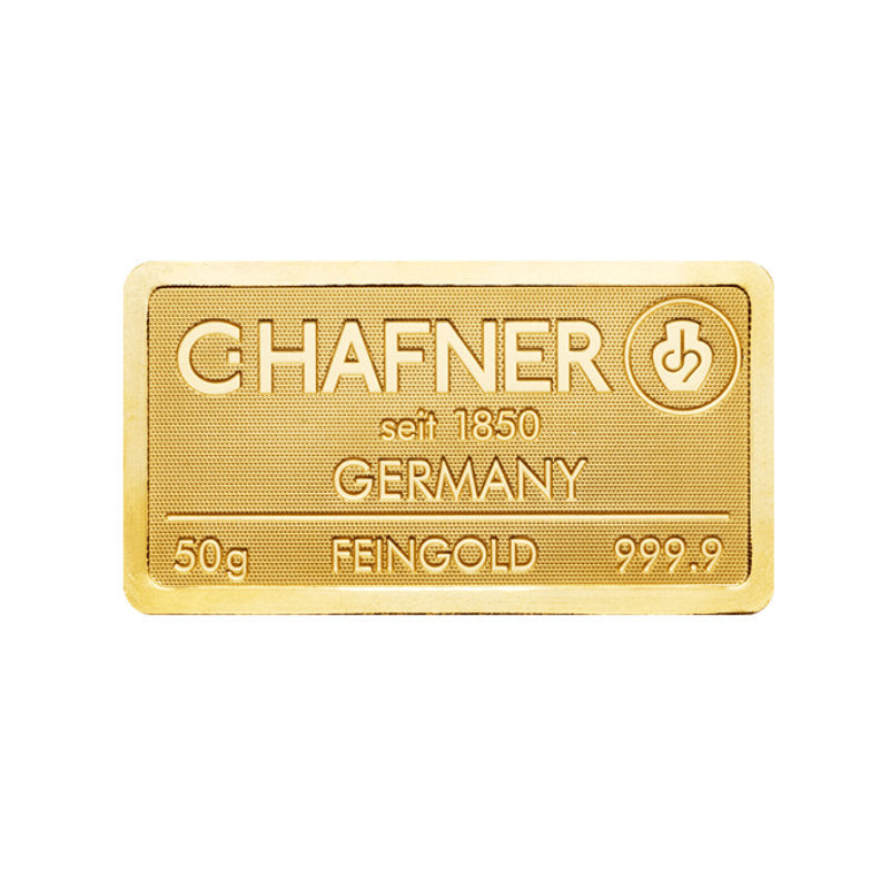 50g Gold Prägebarren C. Hafner