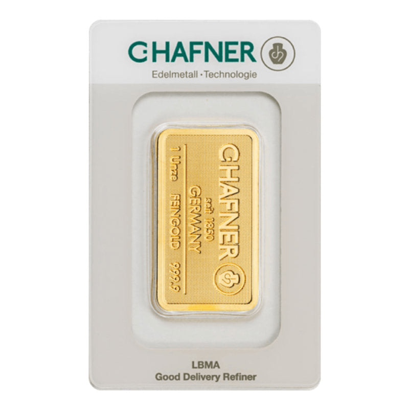 1 Unze Gold Prägebarren C. Hafner