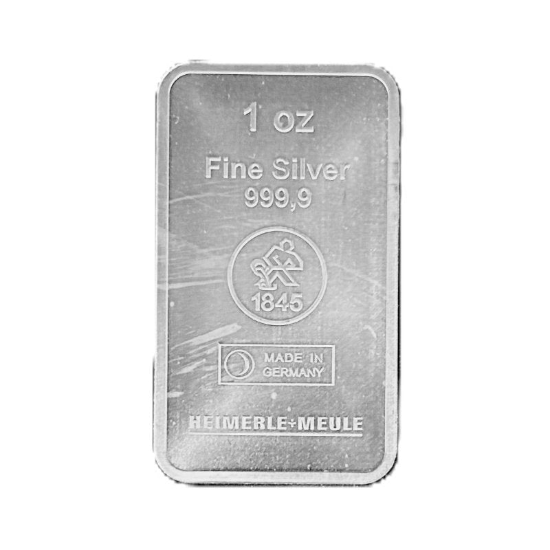 1 Unze Silber Prägebarren Heimerle+Meule