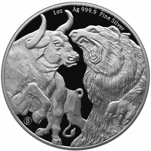 1 Unze Silber Bulle & Bär 2022 differenzbesteuert