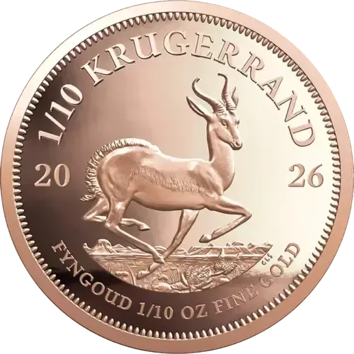 1/10 Unze Gold Krügerrand 2026 Goldmünze Rand Refinery 1/10 Unze | Glänzend Vorsorgen