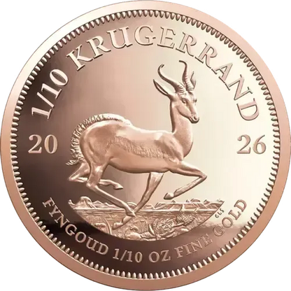 1/10 Unze Gold Krügerrand 2026 Goldmünze Rand Refinery 1/10 Unze | Glänzend Vorsorgen