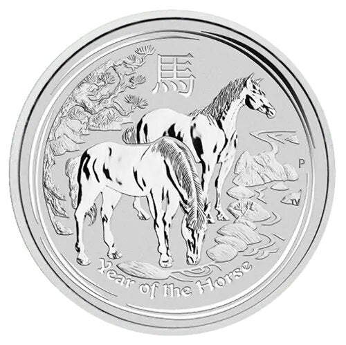 10 Unzen Silber Lunar II Pferd 2014 - differenzbesteuert