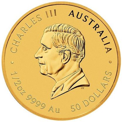 Wertseite 1/2 Unze Gold Lunar III Ziege 2027, Feingehalt 999,9/1000, Perth Mint
