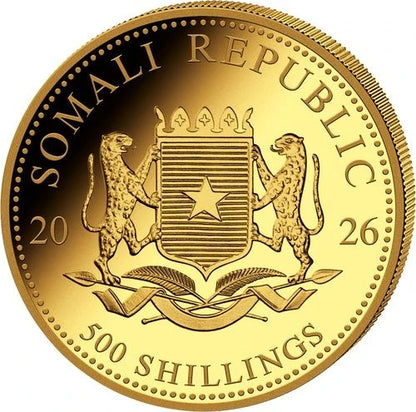 1/2 Unze Gold Somalia Elefant 2026