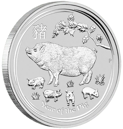 1 Unze Silber Lunar II Schwein 2019