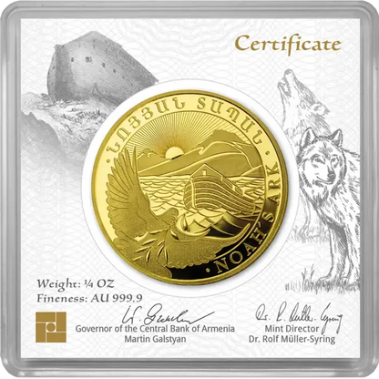 1/4 Unze Gold Arche Noah 2026 Goldmünze Leipziger Edelmetallverarbeitung 1/4 Unze | Glänzend Vorsorgen
