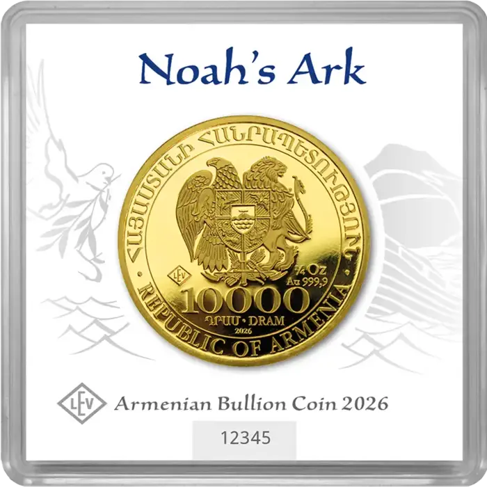 1/4 Unze Gold Arche Noah 2026 Goldmünze Leipziger Edelmetallverarbeitung 1/4 Unze | Glänzend Vorsorgen