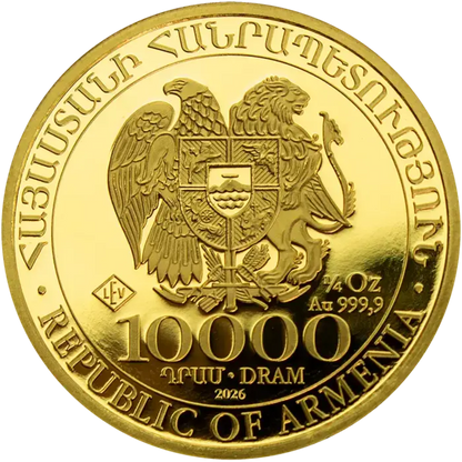 1/4 Unze Gold Arche Noah 2026 Goldmünze Leipziger Edelmetallverarbeitung 1/4 Unze | Glänzend Vorsorgen