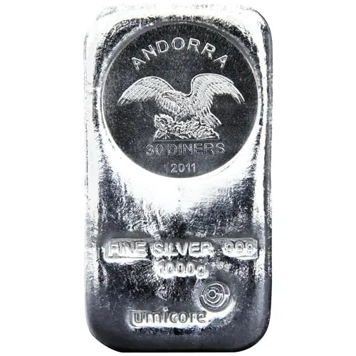 1 Kilo Silber Münzbarren diverse - differenzbesteuert