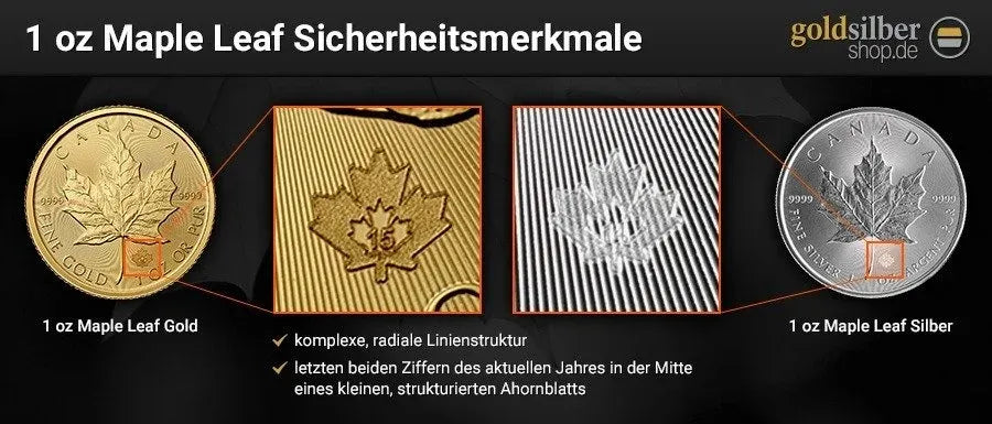 1 Unze Silber Maple Leaf 2026 Silbermünze Royal Canadian Mint 1 Unze | Glänzend Vorsorgen