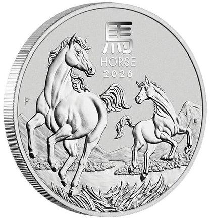 1 Unze Silber Lunar III Pferd 2026