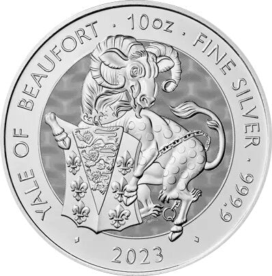 10 Unzen Silber Royal Tudor Beasts Serie Yale of Beaufort 2023