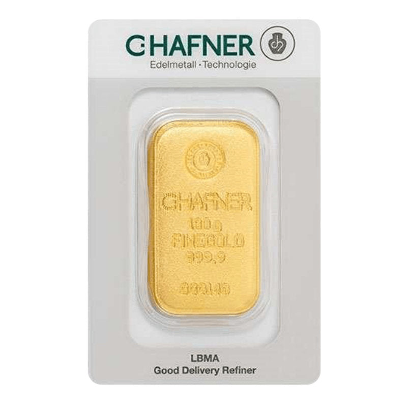 100g Gold Gussbarren C. Hafner