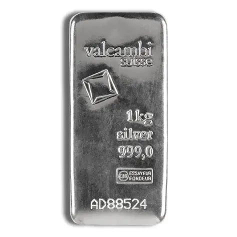 1 Kilo Silber Gussbarren Valcambi