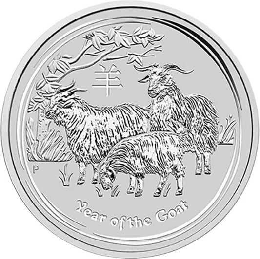 1 Kilo Silber Lunar II Ziege 2015 differenzbesteuert