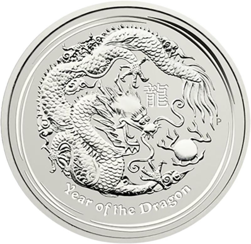 1 Unze Silber Lunar II Drache 2012 differenzbesteuert Silbermünze Perth Mint 1 Unze | Glänzend Vorsorgen