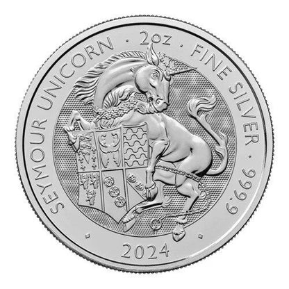 2 Unzen Silber Royal Tudor Beasts Seymour Unicorn 2024