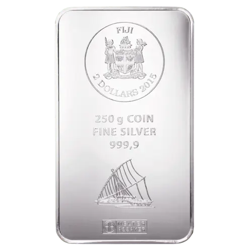 250g Silbermünzbarren Argor Heraeus Fiji Islands geprägt - differenzbesteuert