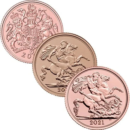 Motivseite 7,32g Gold Full Sovereign diverse Jahrgänge, Feingehalt 999,9/1000, Feingold, Royal Mint